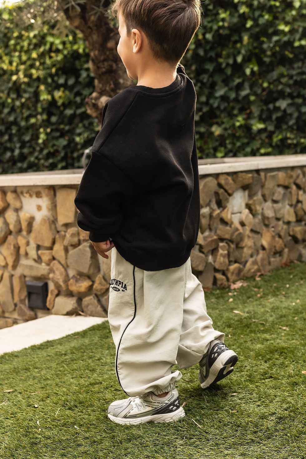 bodhi olympia parachute pants licht grijs beige