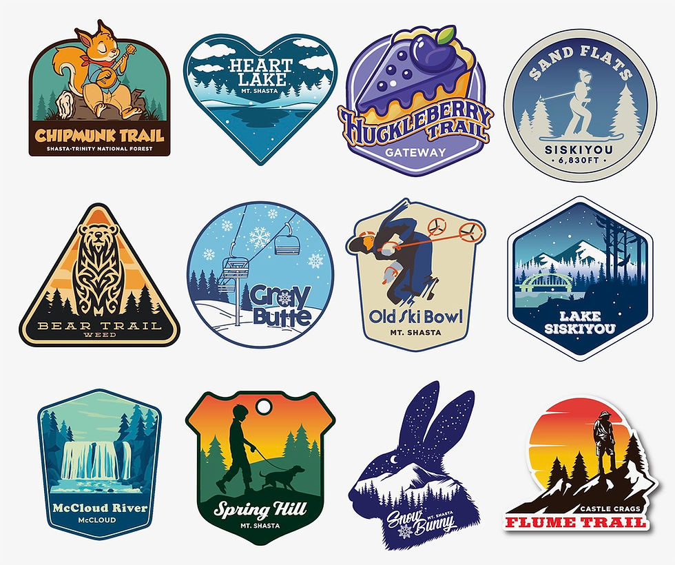 Mt Shasta Trail Challenge Collector Stickers