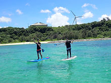 やんばるのきれいな海でのSUPクルージング