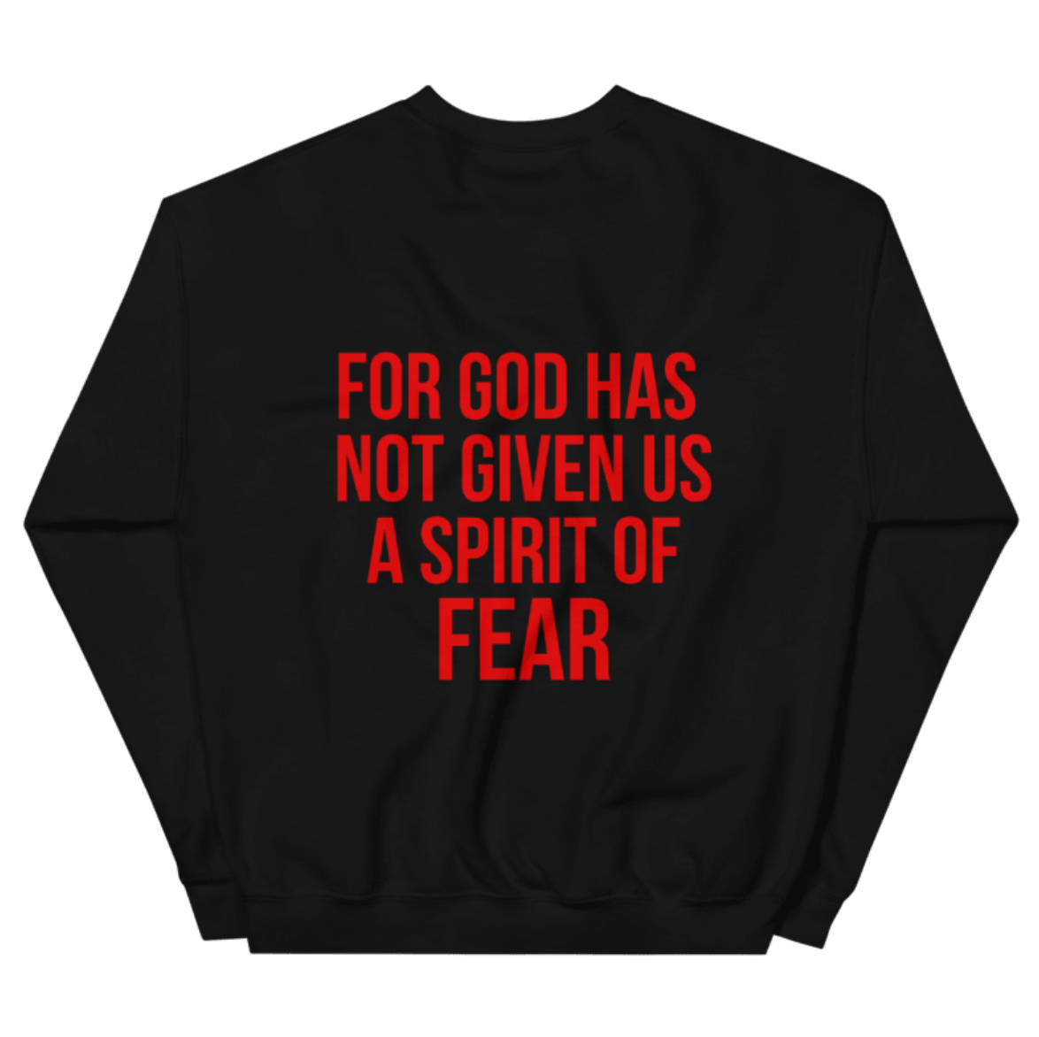 No Spirit Of Fear Tee/Crewneck (Black/Red)