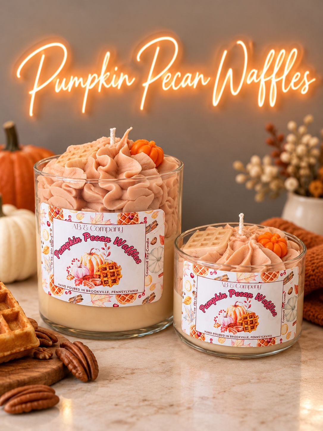 Pumpkin Pecan Waffles