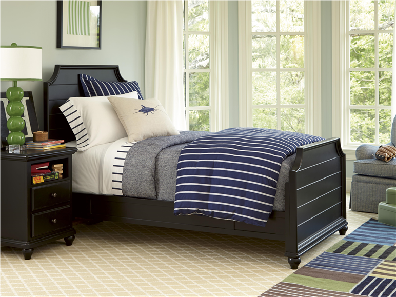 Black & White Panel Bed