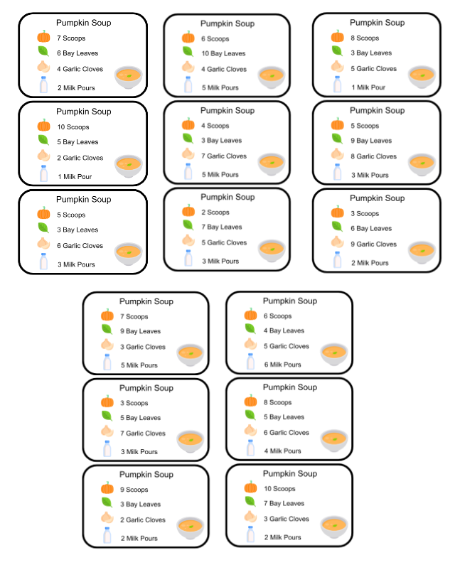Thumbnail: Pumpkin Soup Sensory Bin Recipe Cards