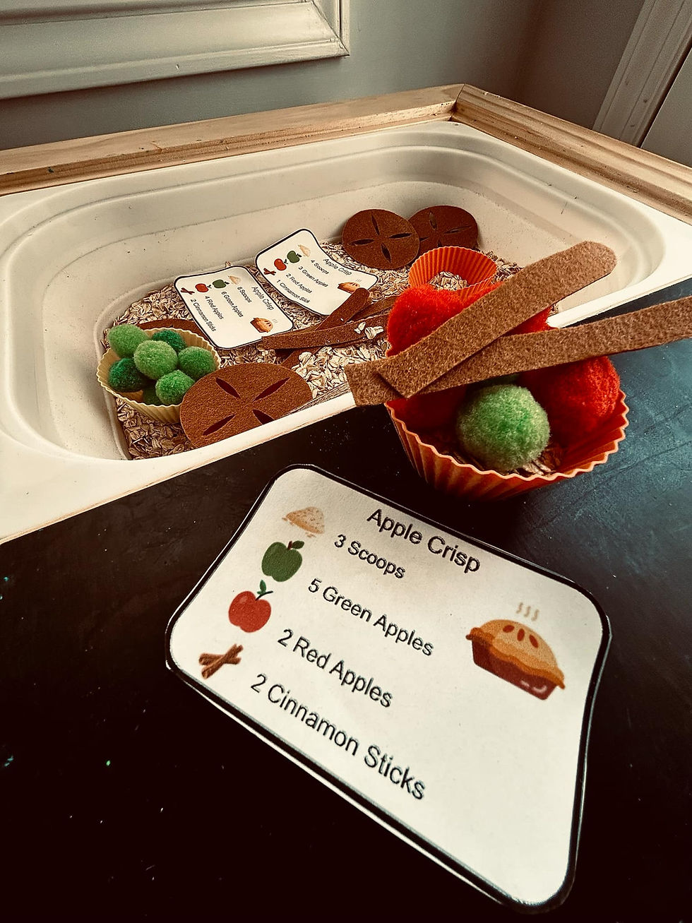 Thumbnail: Apple Pie & Apple Crisp Sensory Activity Recipe Cards
