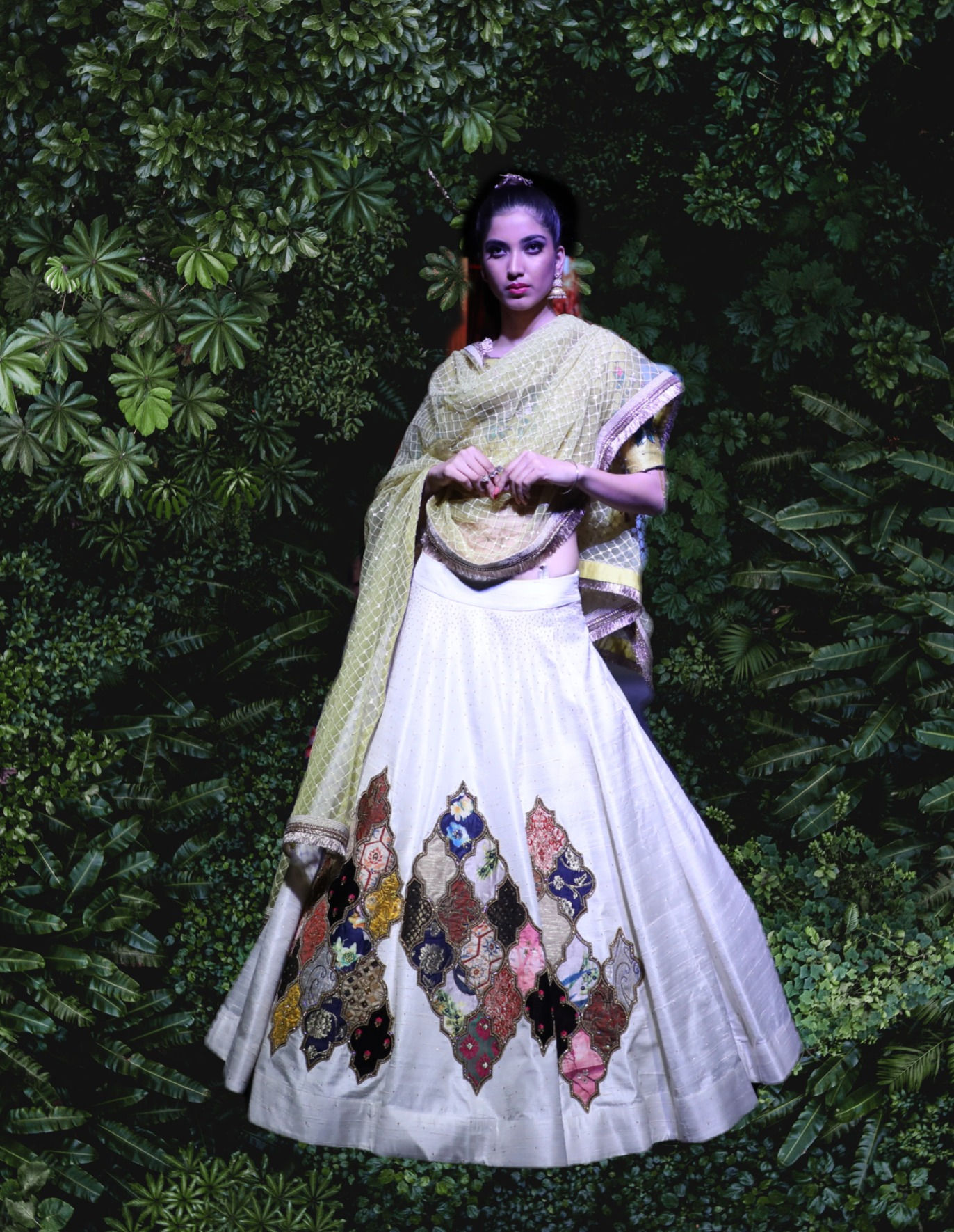 White and Yellow Lehnga