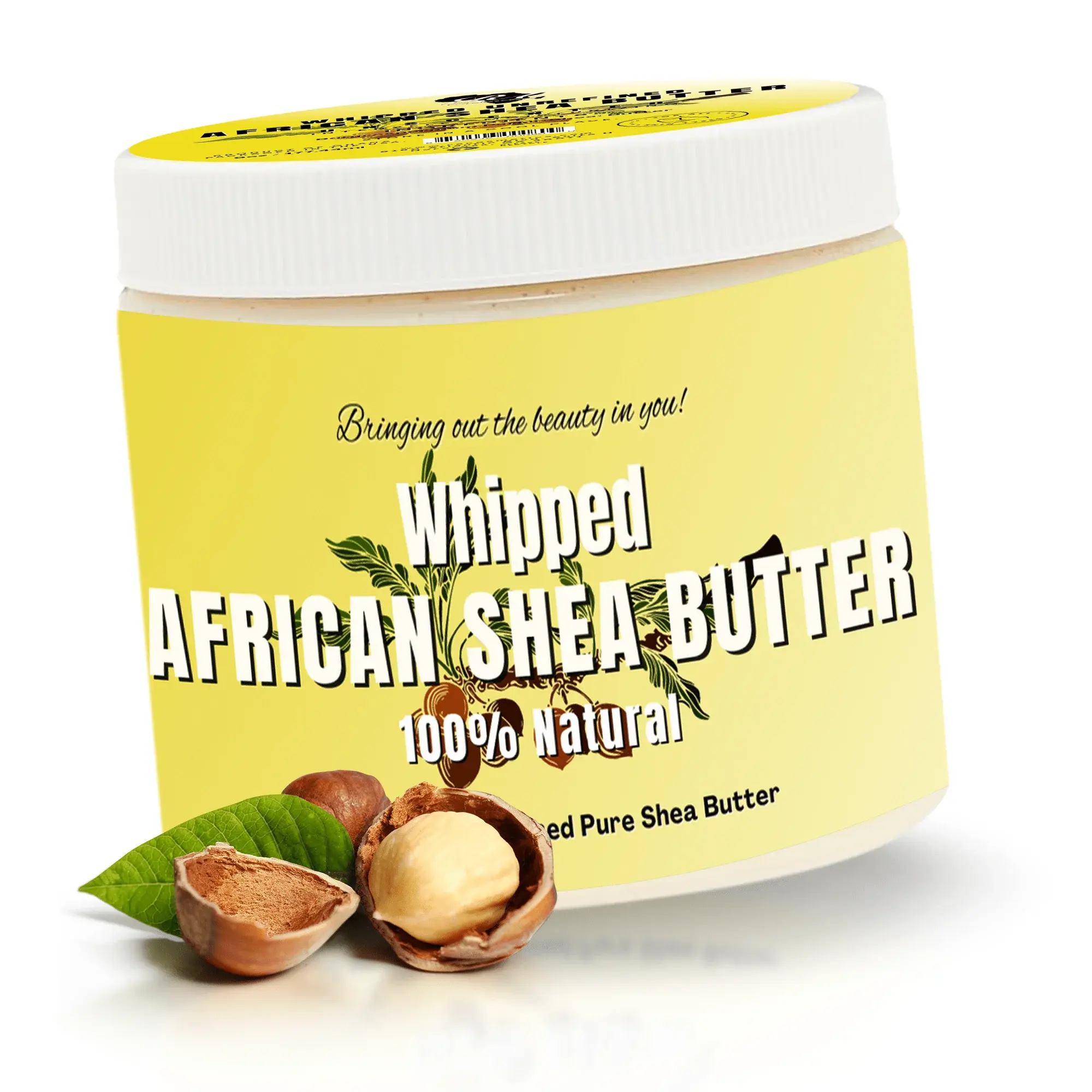 *RA COSMETICS 100% AFRICAN SHEA BUTTER 12OZ WHIPPED