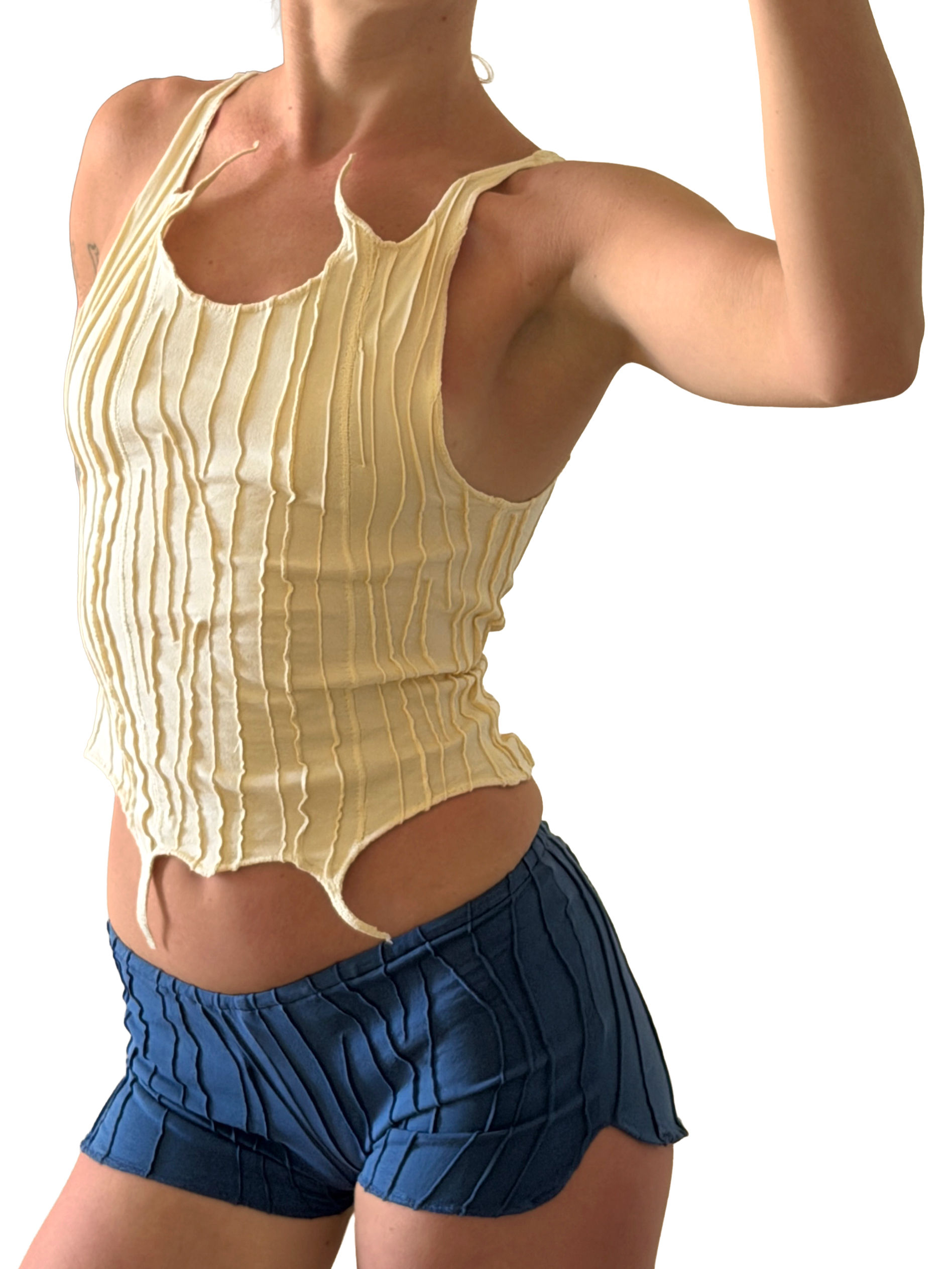Spike Tank Top - Butter Yellow