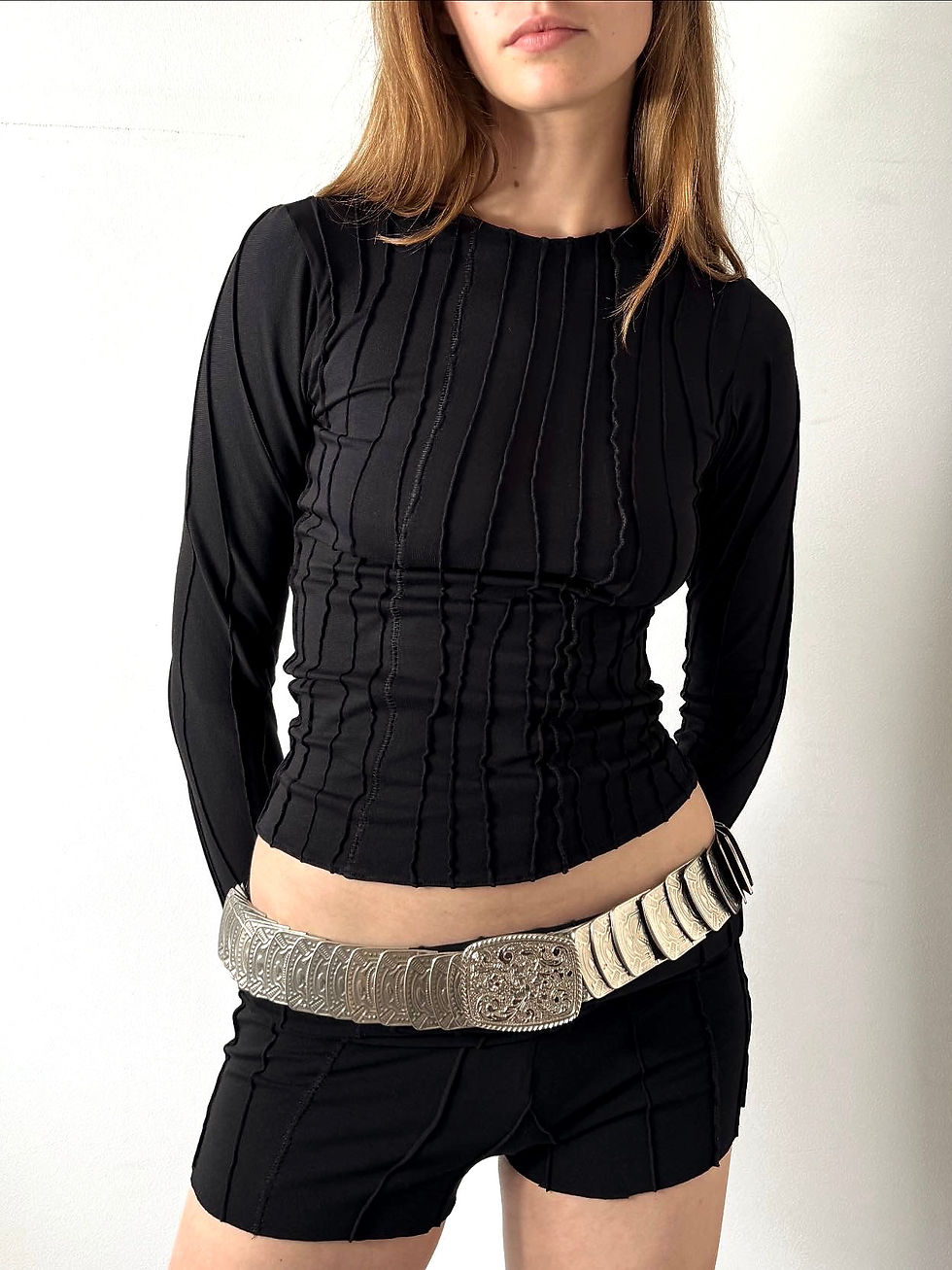 Thumbnail: Classy Long Sleeve Top Black