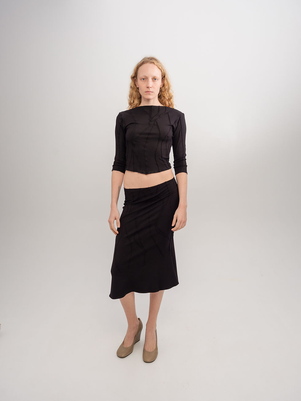 Thumbnail: Elbow-length Blouse Light Grey