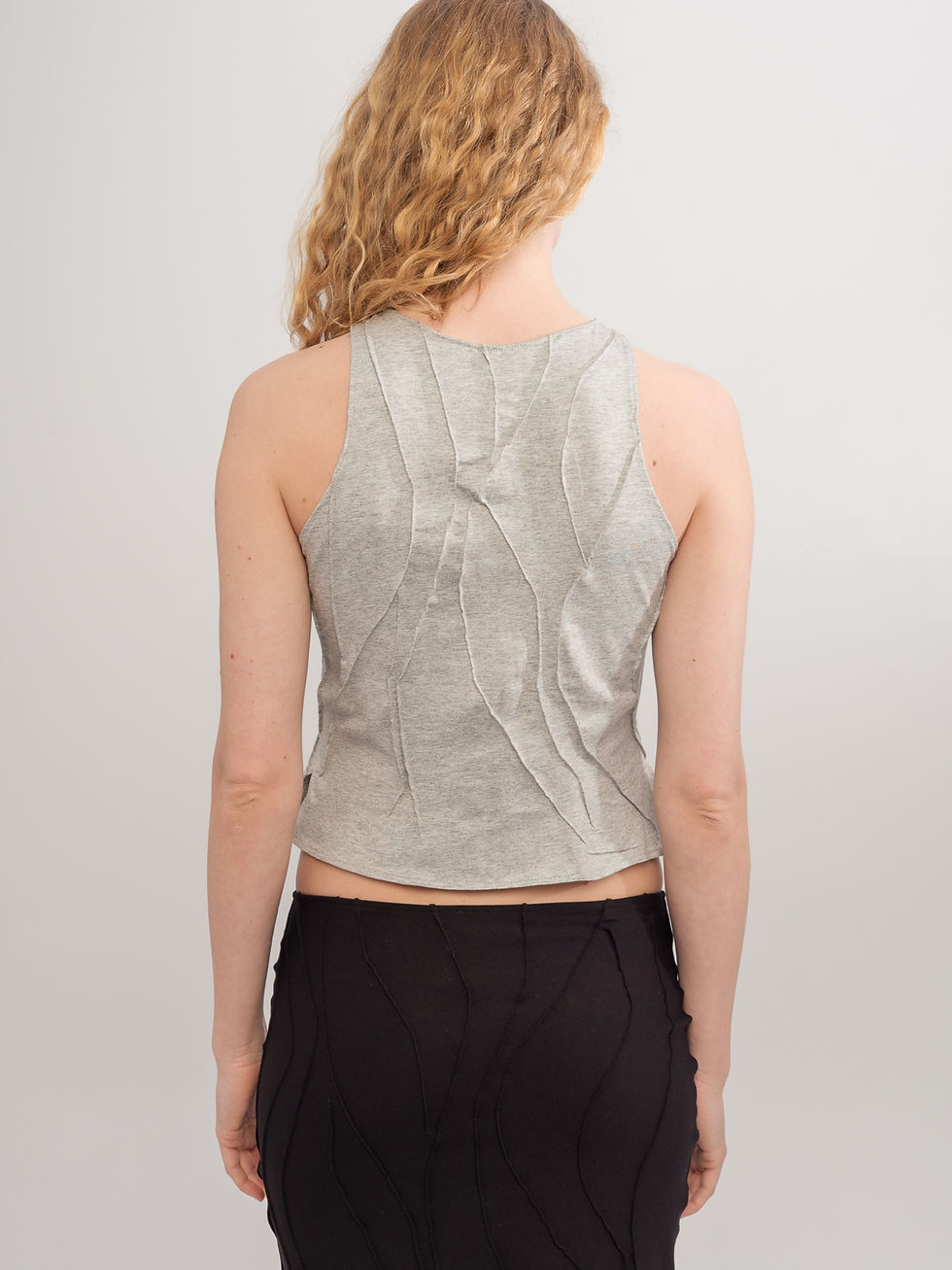 Thumbnail: Crew Neck Tank - Grey Melange