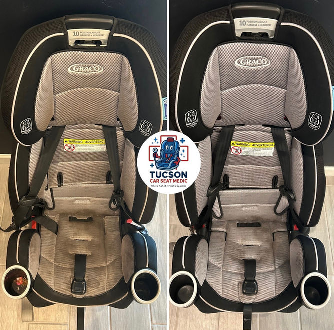 The dirt and grime is noticeable between the before and after detailing