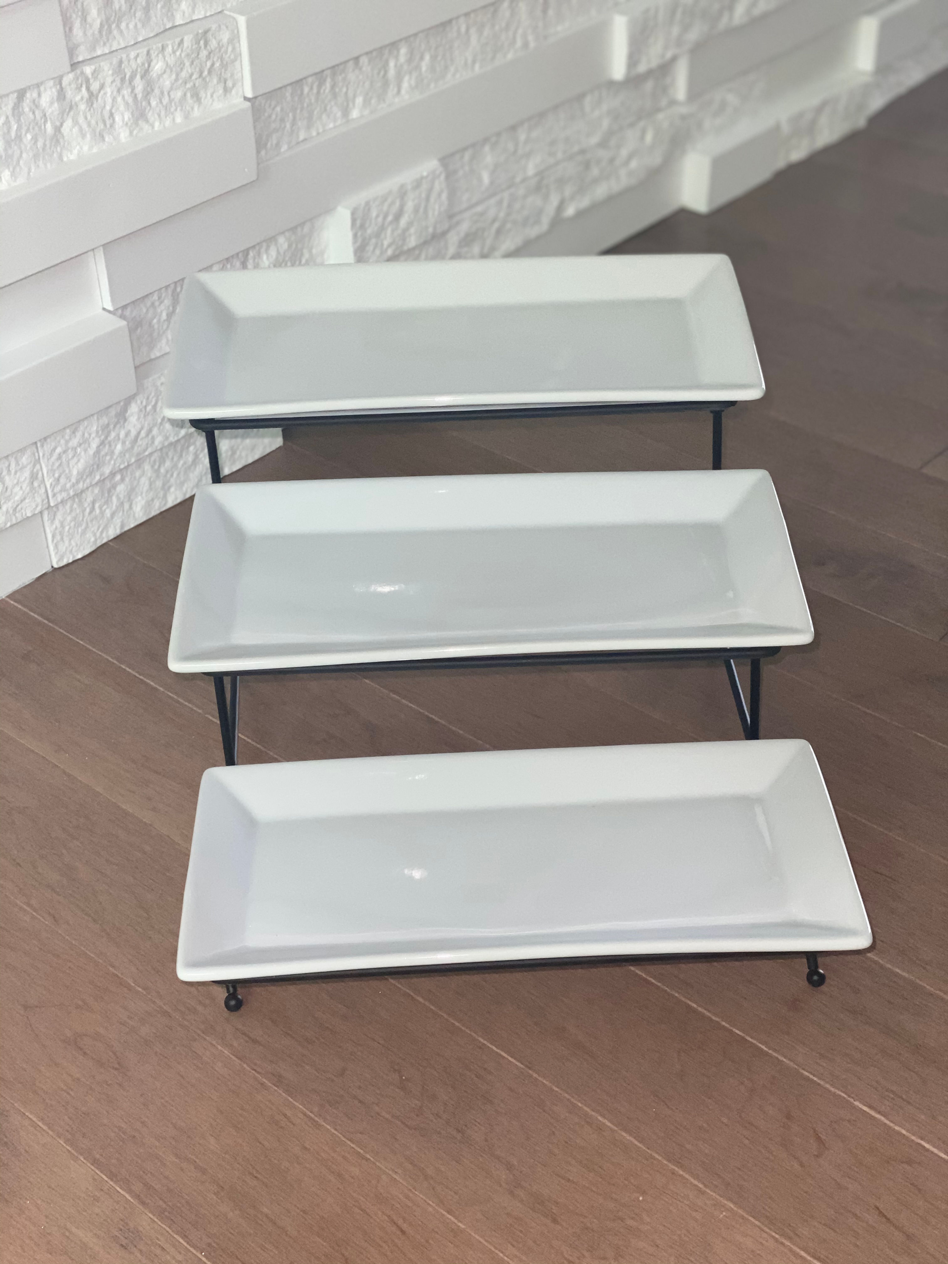 3 tier adjustable serving tray