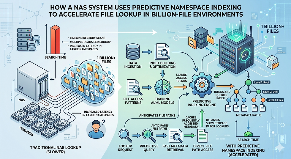 How a NAS System Uses Predictive Namespace Indexing to Accelerate File Lookup in Billion-File Environments?