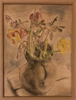 Still Life with Tulips and Bleeding Heart