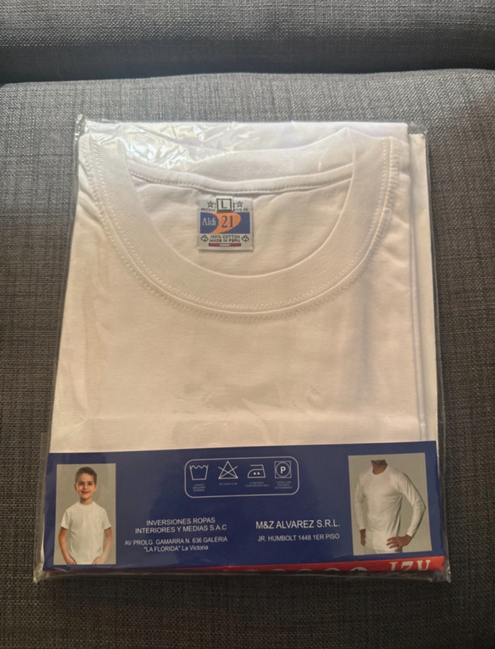 T-shirt blanc 100% coton Aldi 21 - Taille L