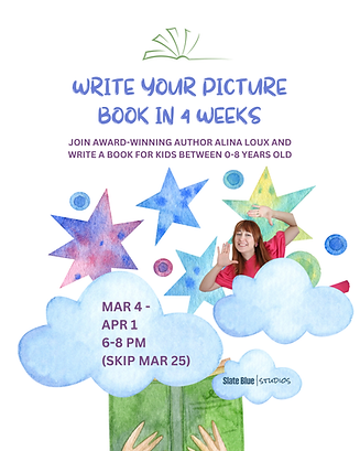 AH Newsletter Colorful Pastel Illustrative Watercolor Children's Book Club Poster (1080 x