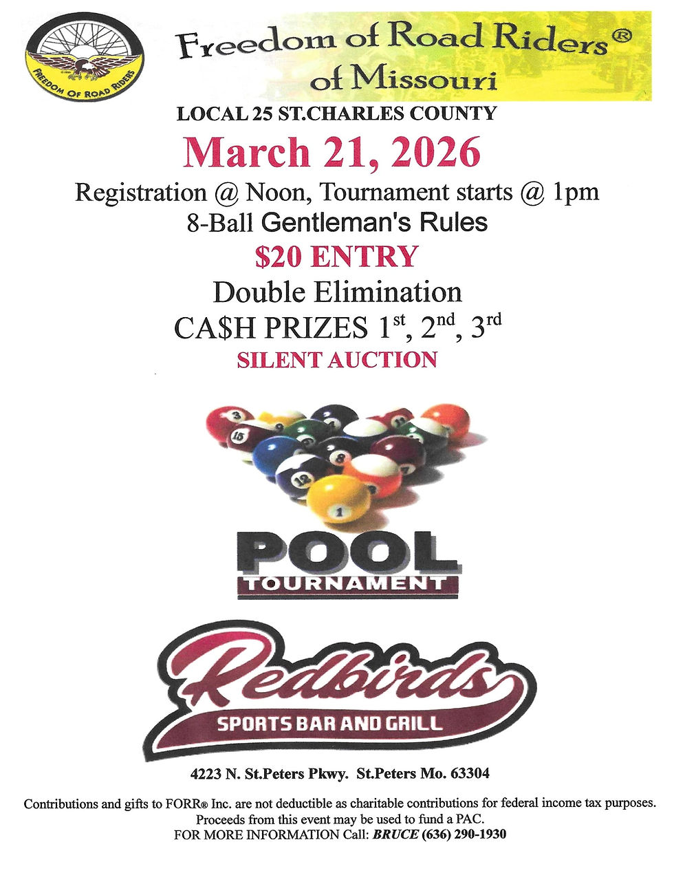 March Local 25 Pool Tournament