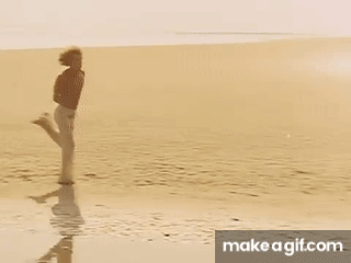 Roger Daltry as Tommy doing cartwheels