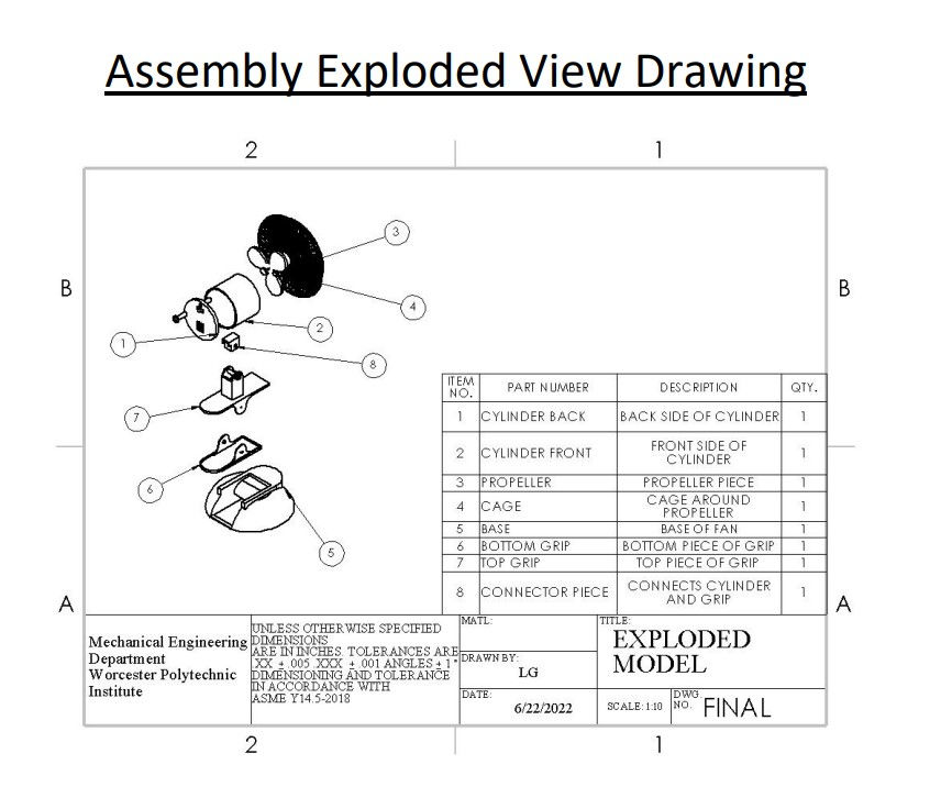 Assembly Exploded View Drawing
