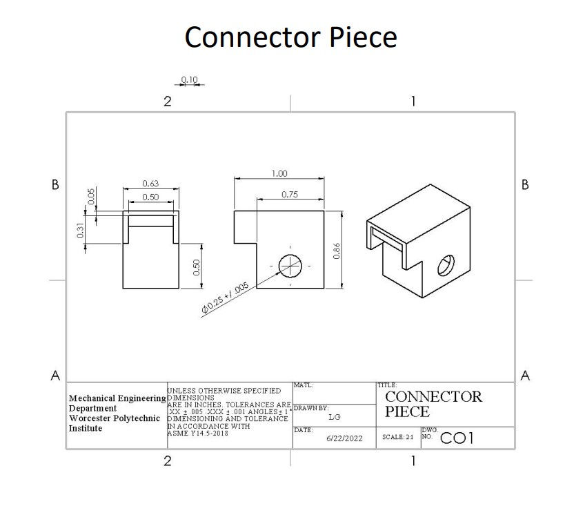 Connector Piece Drawing