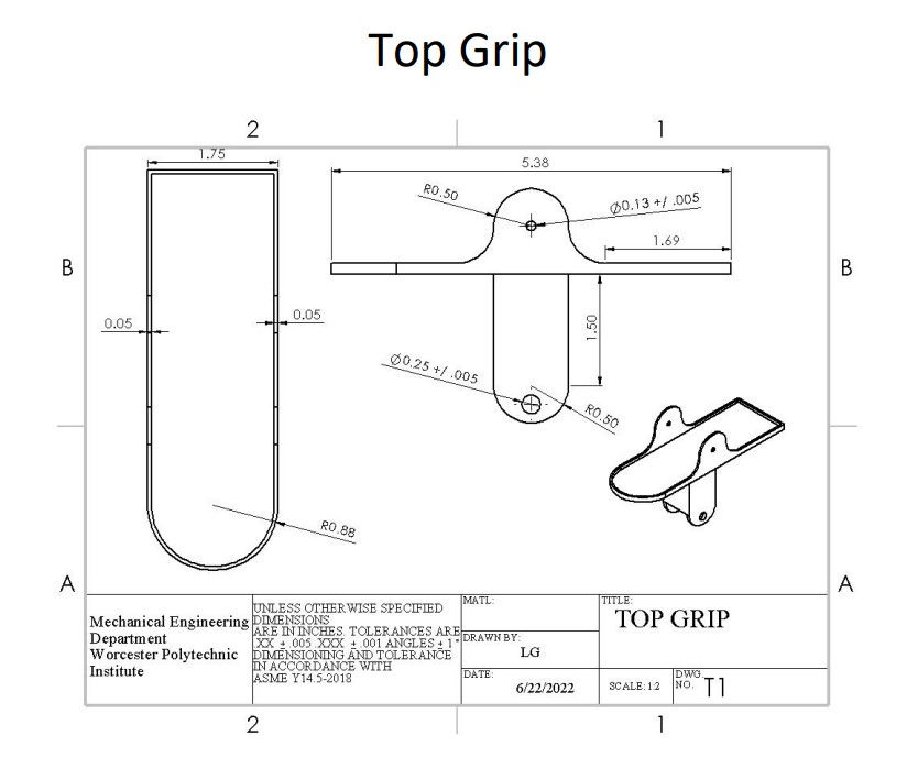 Top Grip Drawing