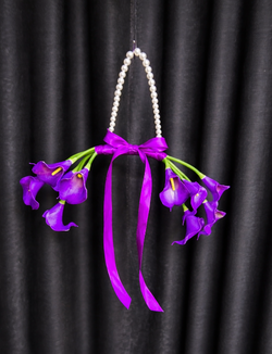 Bridal calla lily bag bouquet