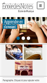 Musique website templates – École de Musique