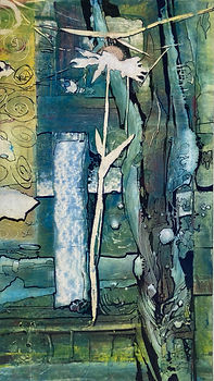 Dale Bradley, Invasive Nature, 2024, Monoprint:Painting, 20-5:16 x 11-1:4 inches.jpeg