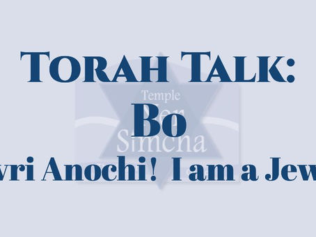 Bo – Ivri Anochi!  I am a Jew!