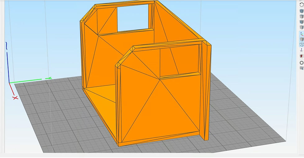 An orange Box in Simplify 3D