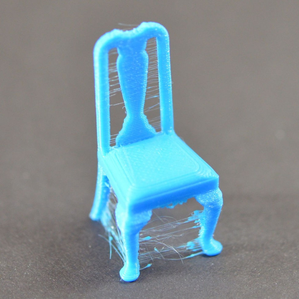 A Blue 3D Printed Chair
