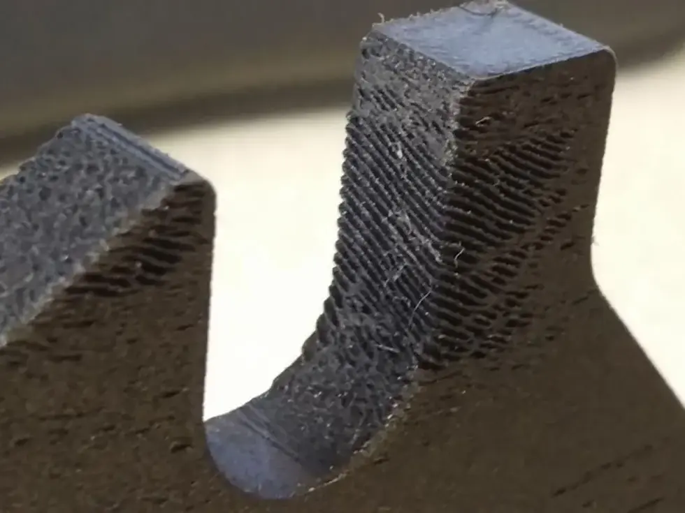A Black 3d Print with moisture in it