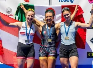 ¡Sigue en lo más alto! La mexicana Kenia Lechuga extiende su buena racha y conquista en Lucerna su segunda medalla de oro en la Copa del Mundo de remo