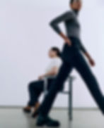 A New York City Set Designer's portfolio website of an industrial style fashion photoshoot for a women's workwear brand.