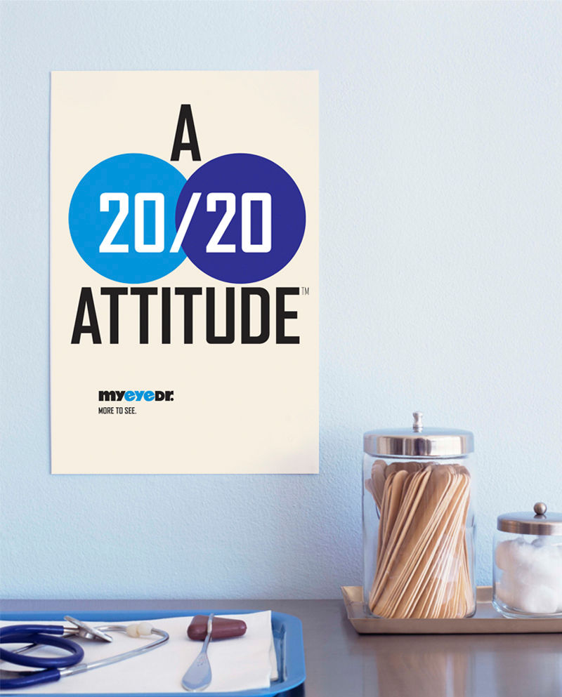 New York-based Production Designer Kelsey Hannah Walsh's graphic designed poster for a bold colorful doctor's office set.