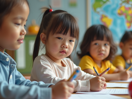 bilingual multi-lingual children at Globetrotters Academy, East Greenville, PA
