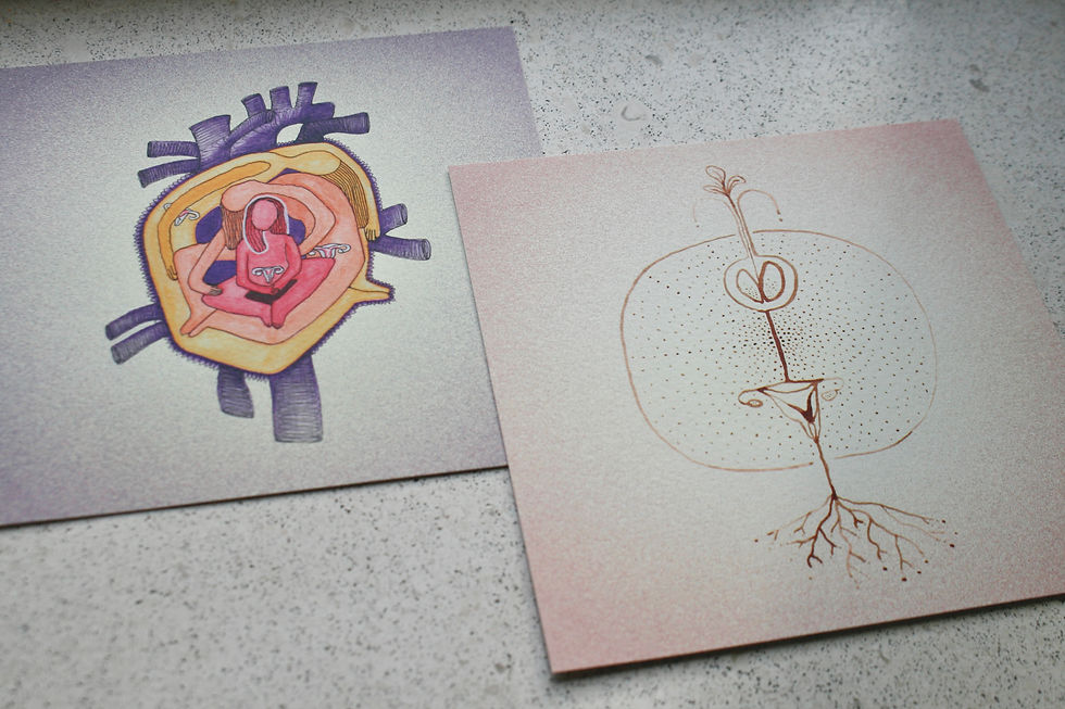 Thumbnail: Becoming: Menarche & Menopause – Set of 2 Art Cards