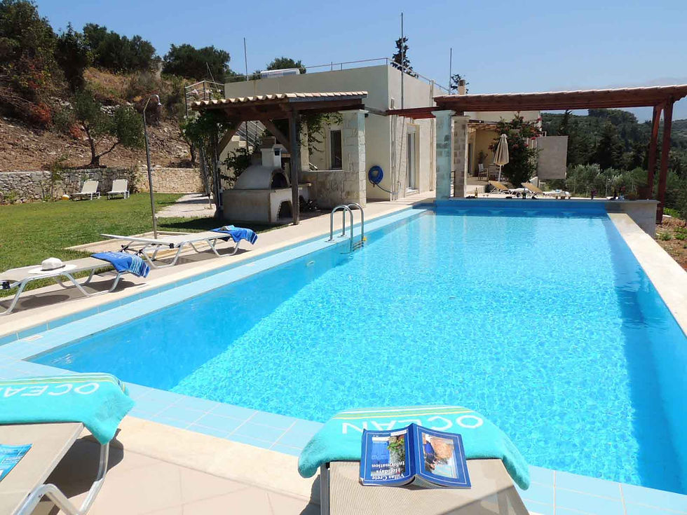 Beachfront villas in Greece