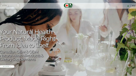 Natural health products and herbal supplement manufacturing website design by Perypeties