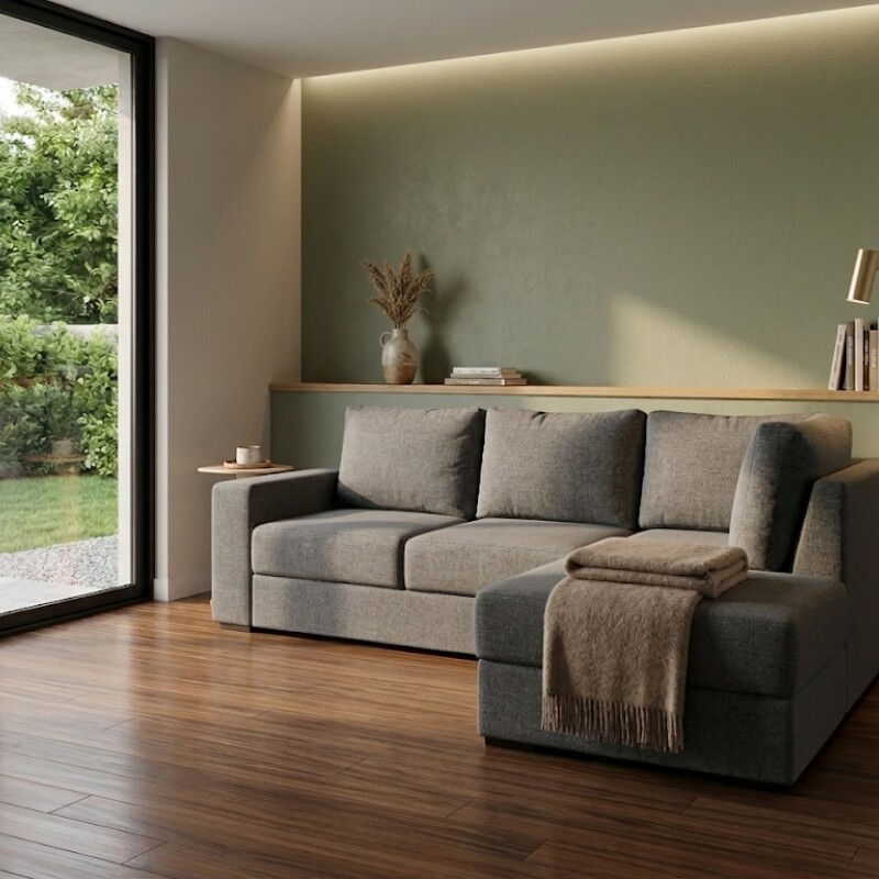 Sofá Esquinero 2.45 x 1.80m | Amplio, Elegante y Versátil | Ideal para Optimizar