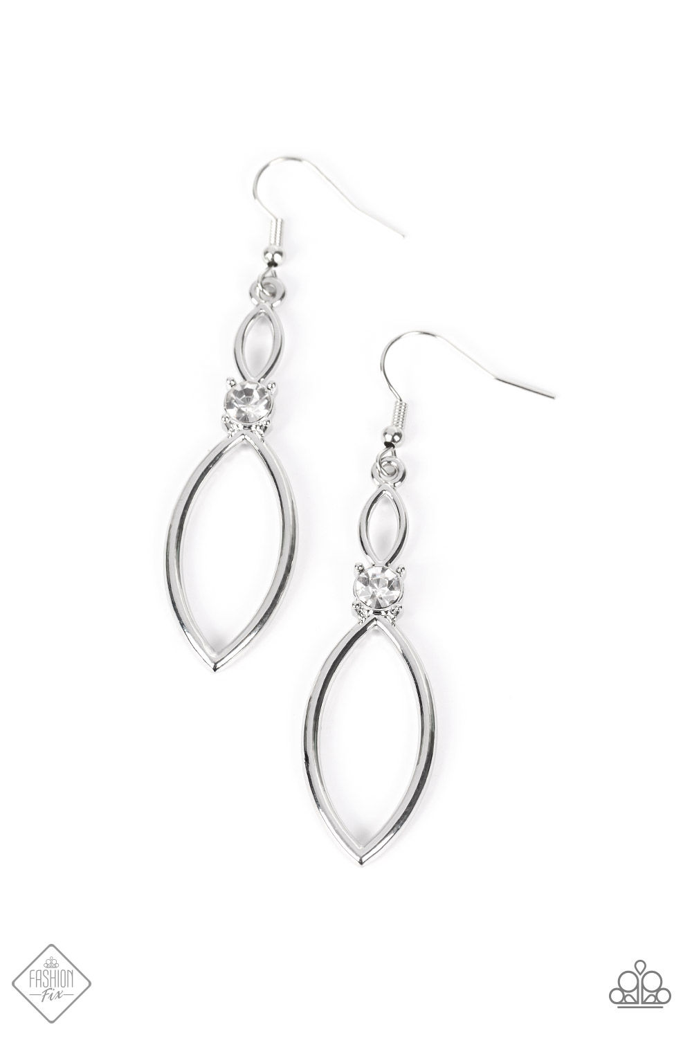 Diamond Petals - White earrings