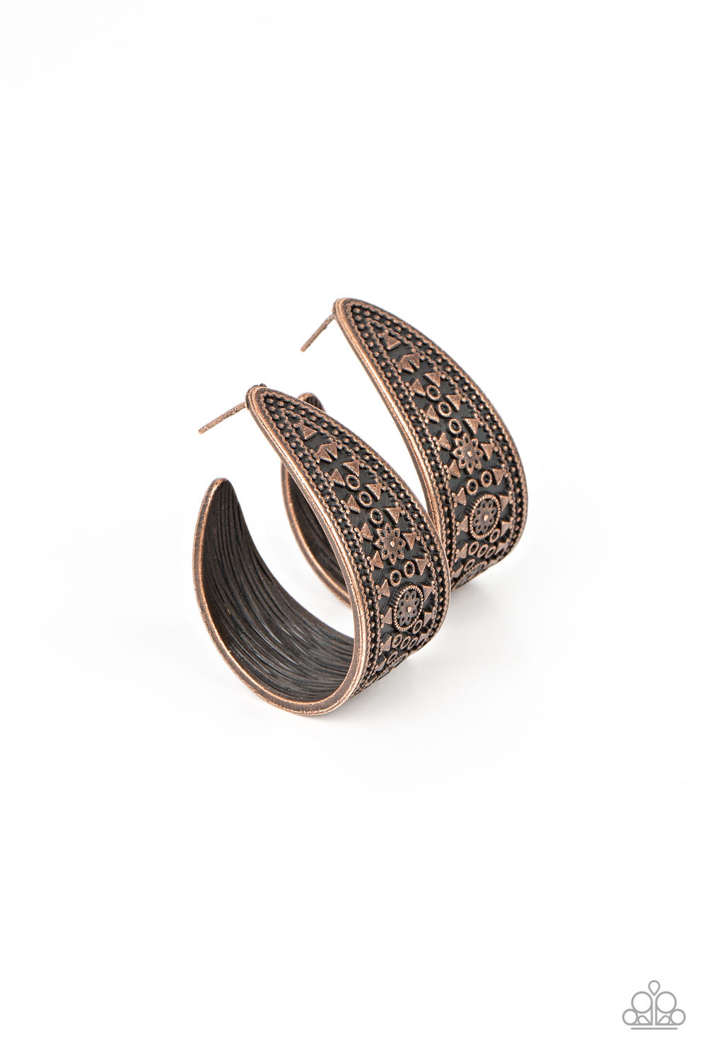 Decode - Copper hoop earrings 