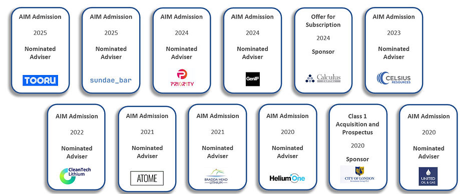 Nominated Adviser, Sponsor BCL Transacti