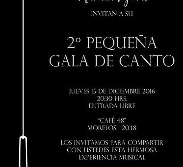 2a Pequeña Gala de Canto, Alumnos de Mariana Vigueras (2016).
