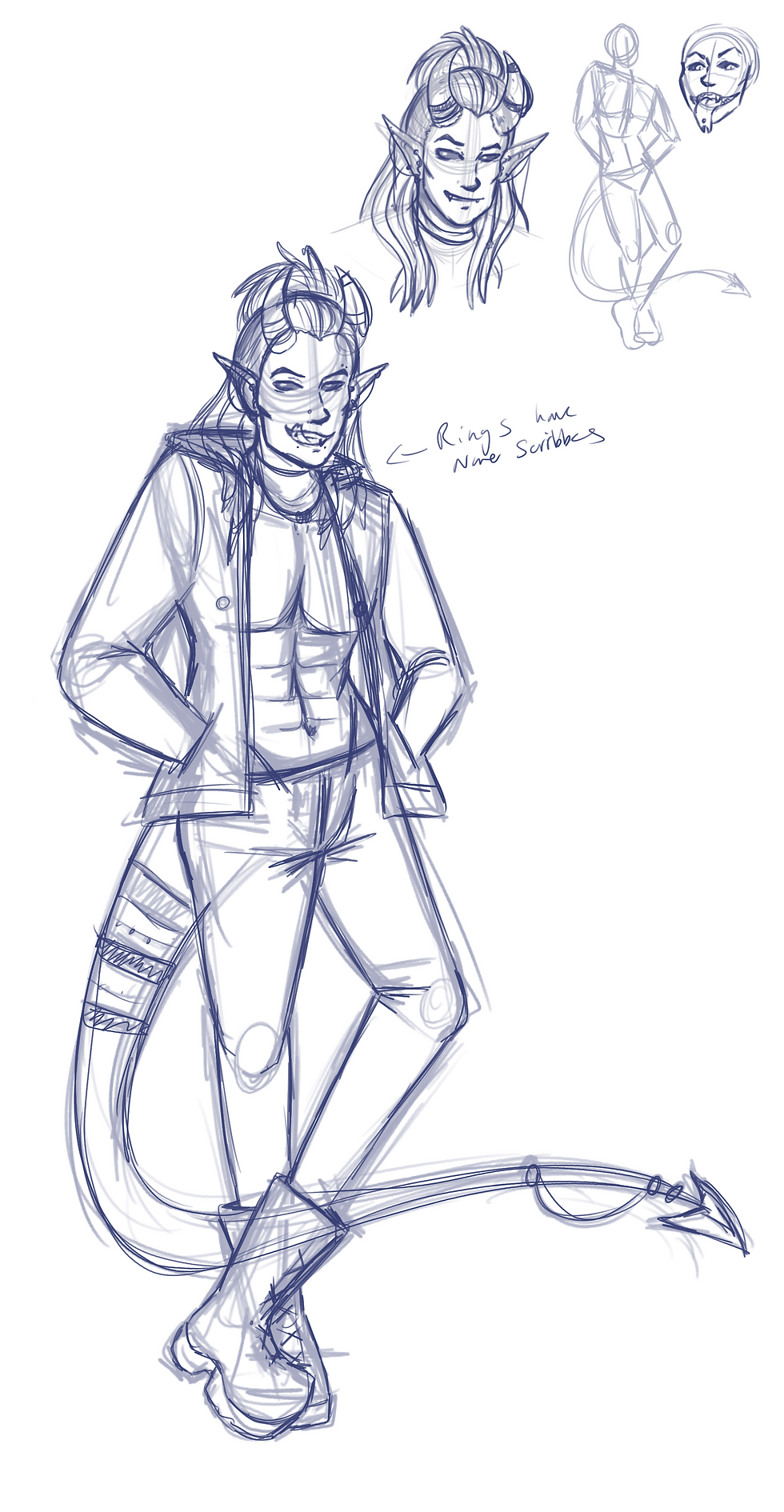 Sketch Sheet Tiefling