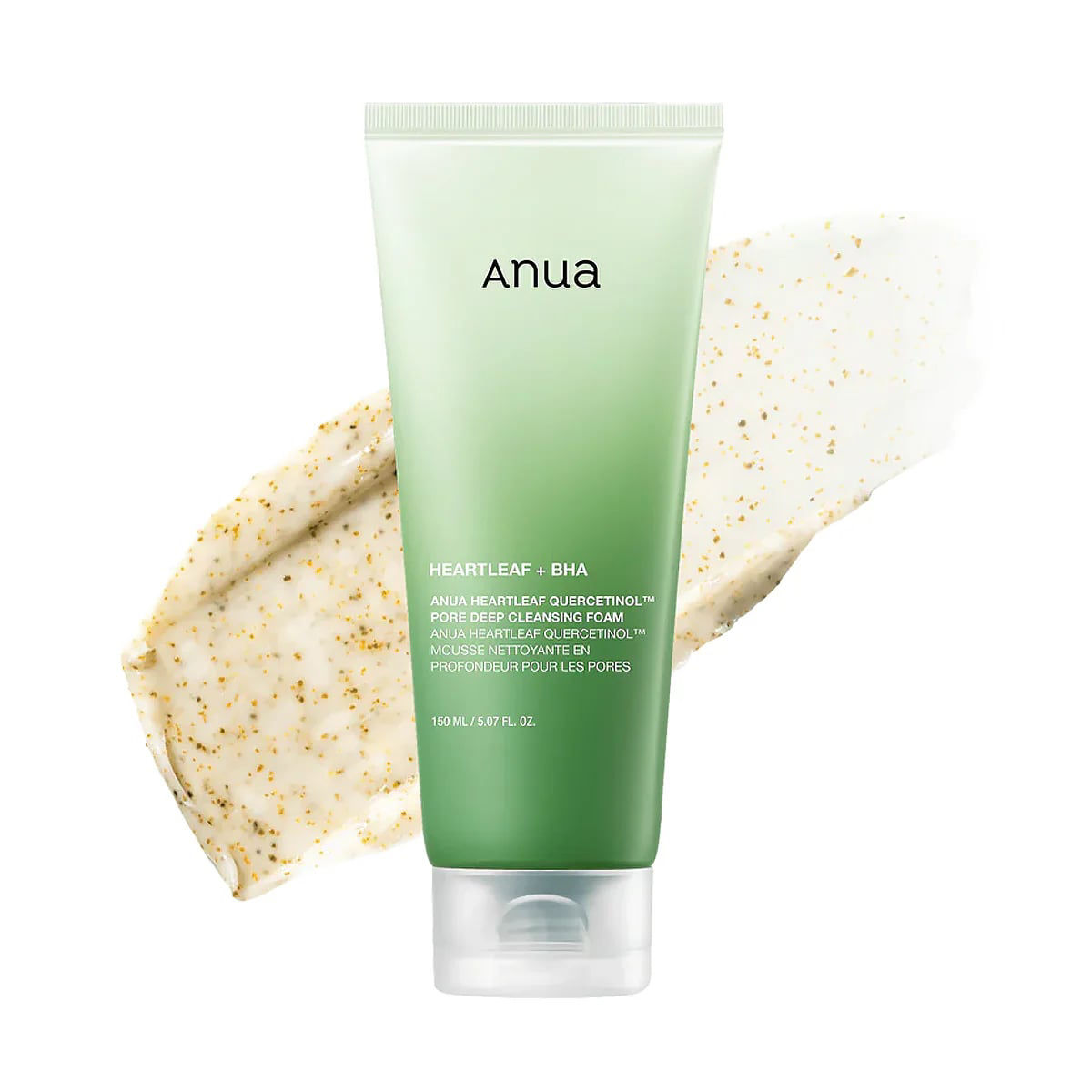 ANUA Heartleaf Quercetinol Pore Deep Heartleaf + BHA Cleansing Foam, 150ml