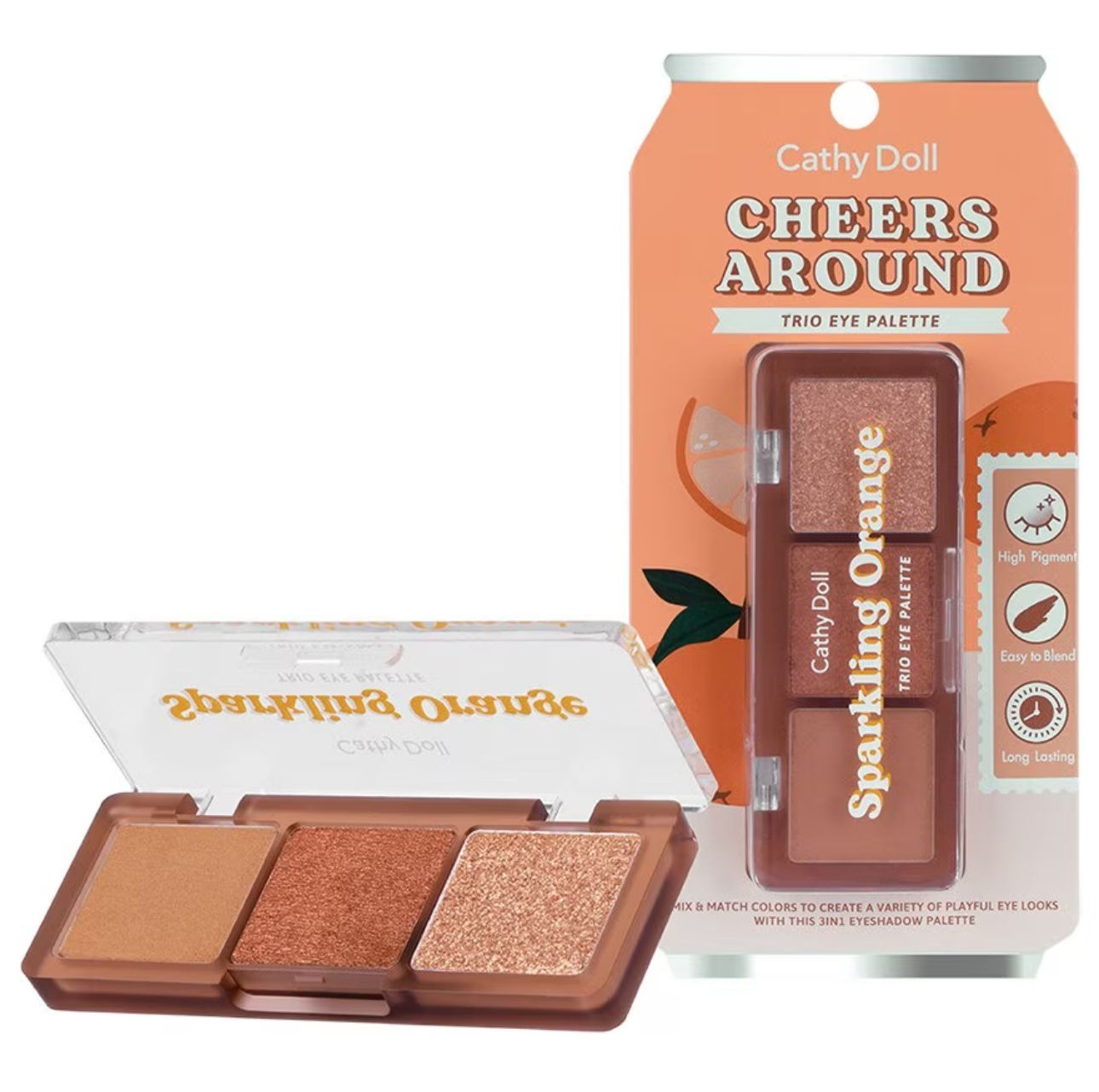 Cathy Doll Cheers Around Trio Eye Palette 6g. 05 Sparkling Orange