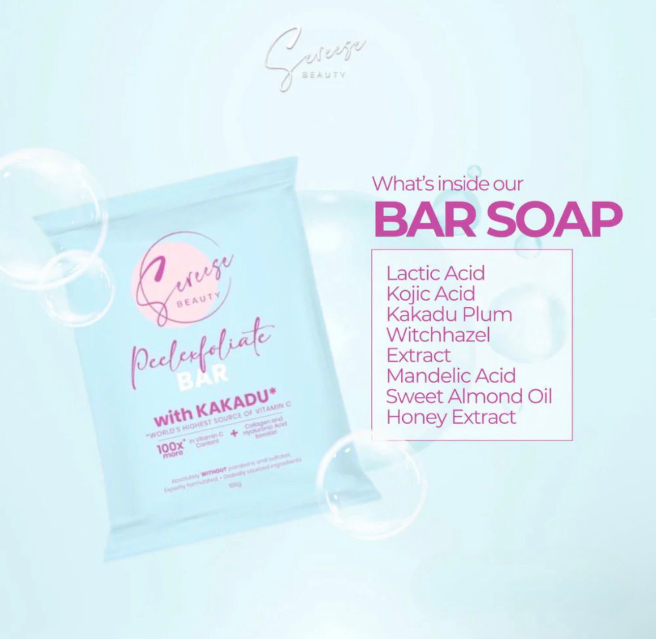 Sereese Beauty Peel Exfoliate Soap |135g