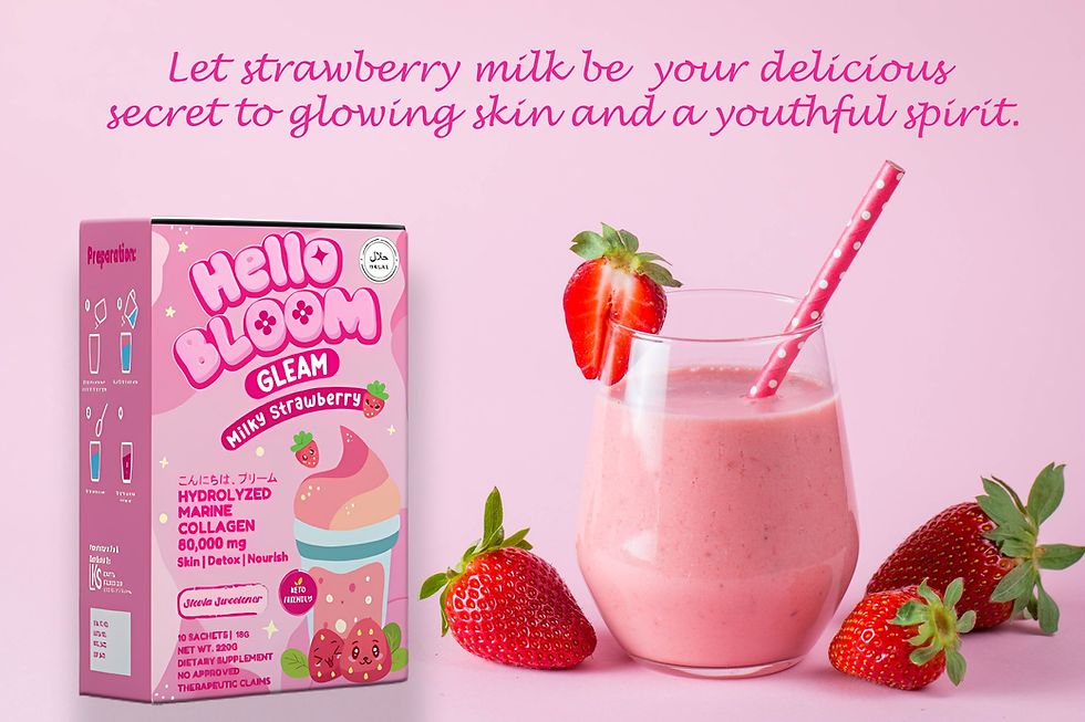 Thumbnail: Hello Bloom Gleam Milky Strawberry |10sachets