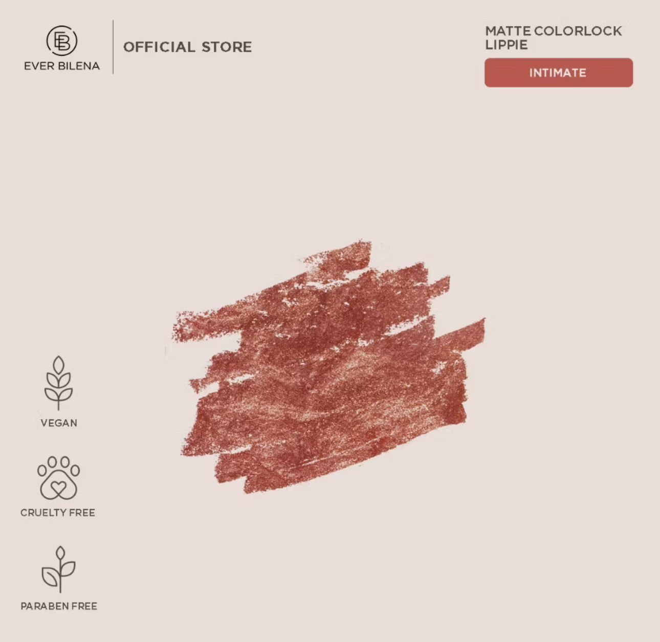 Ever Bilena Matte Colorlock Lippie 2.2g (Intimate)
